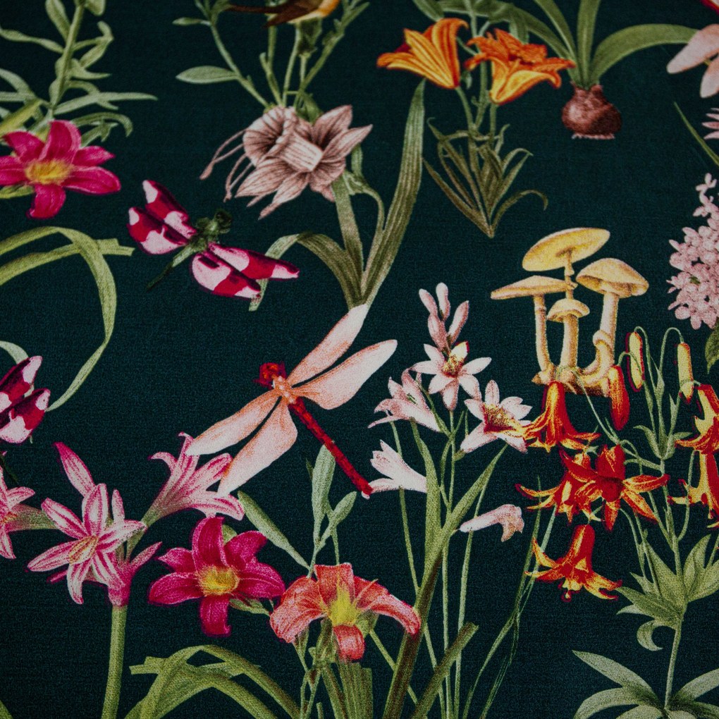 PrzytulneMieszkanie.pl PrzytulneMieszkanie.pl Pościel z mikrofibry MYSTIC GARDEN ciemnozielona Rozmiar pościeli: 70 x 90 cm | 140 x 220 cm