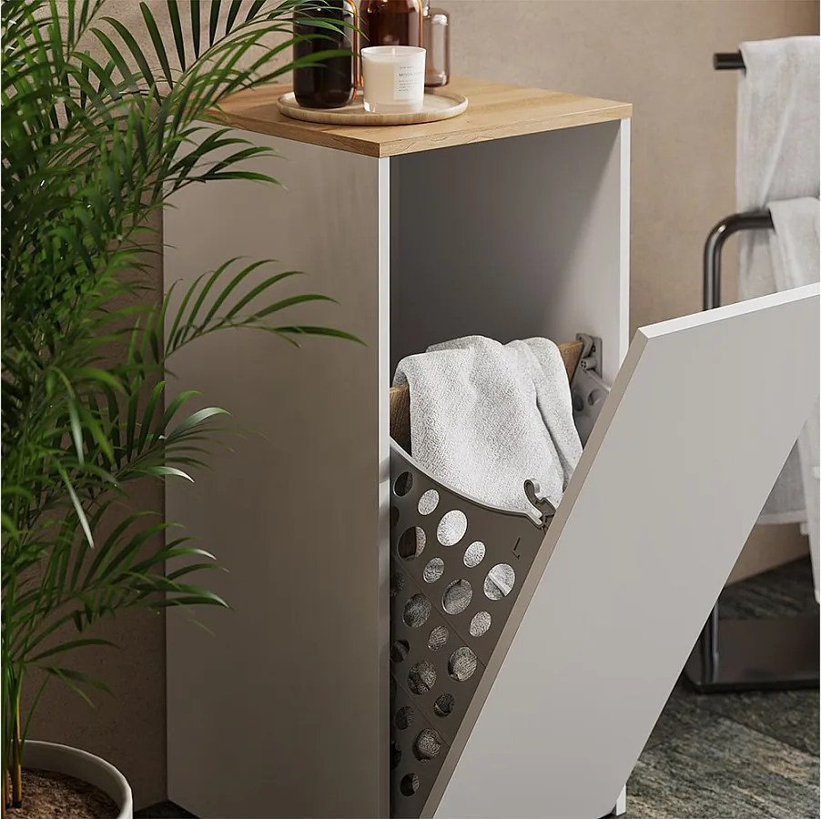 Szafka łazienkowa biały/artystyczny 40.2x40.5x88.2 viktor