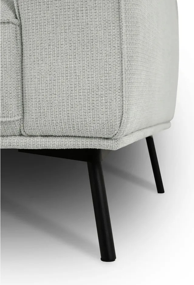 Jasnoszary narożnik z tkaniny szenilowej (lewostronny/w kształcie litery L) Amsterdam – Scandic