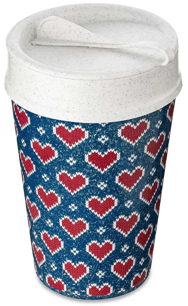 Kubek na kawę na wynos ISO TO GO, 400 ml, wzór geometryczny, KOZIOL