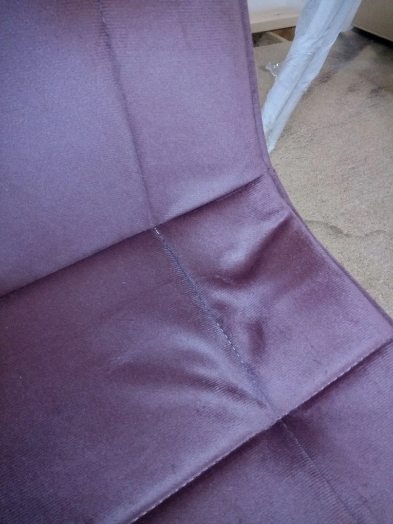 PROMOCJA Krzesło jadalne SPLIT VELVET, różowe II jakość