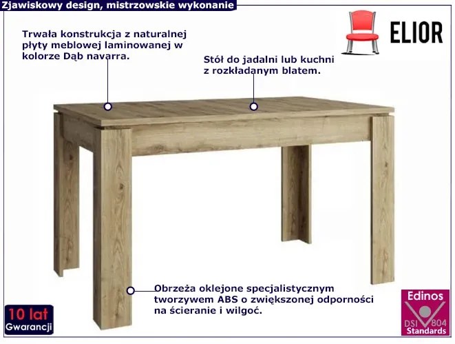 Stół z rozkładanym blatem W9-E38