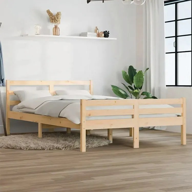 Podwójne łóżko z naturalnej sosny 160x200 - Fenso 6X