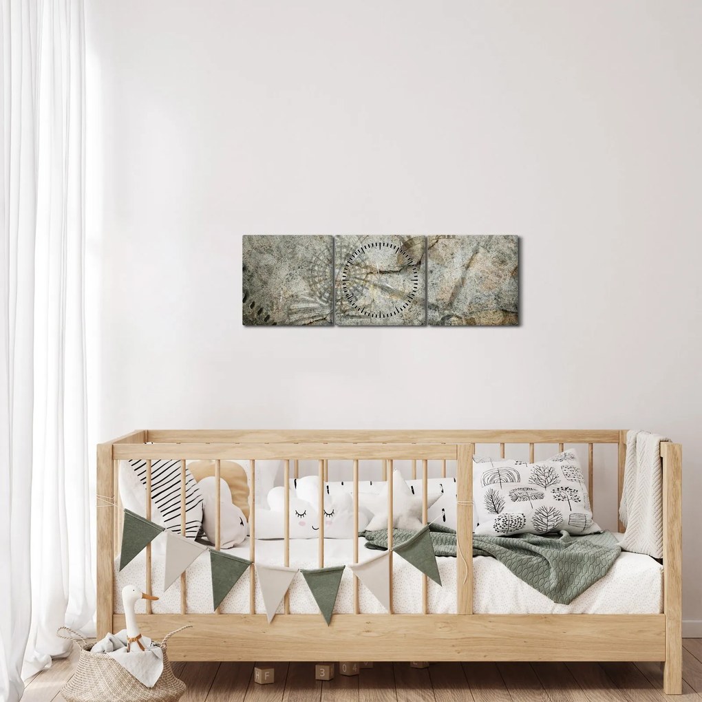 Obraz - Upływ czasu (z zegarem) (90x30 cm)