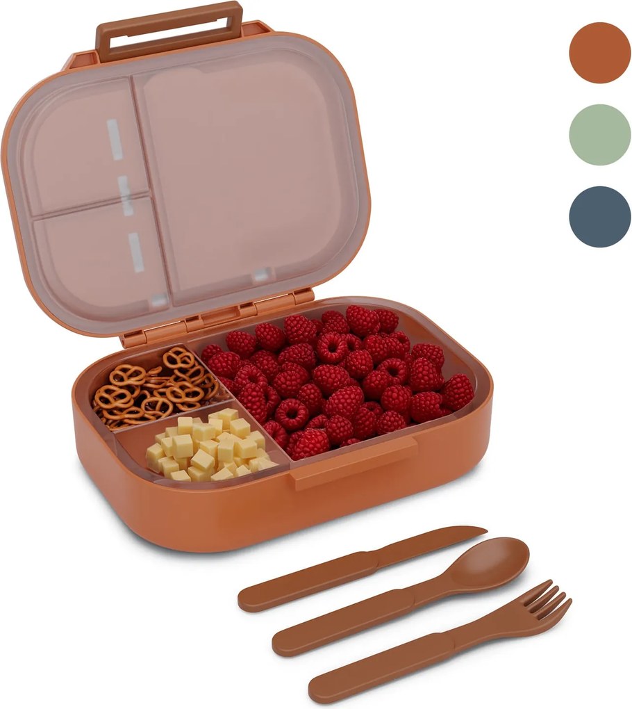 Klarstein Plastikowe pudełko na przekąski Bunko z 3 przegródkami