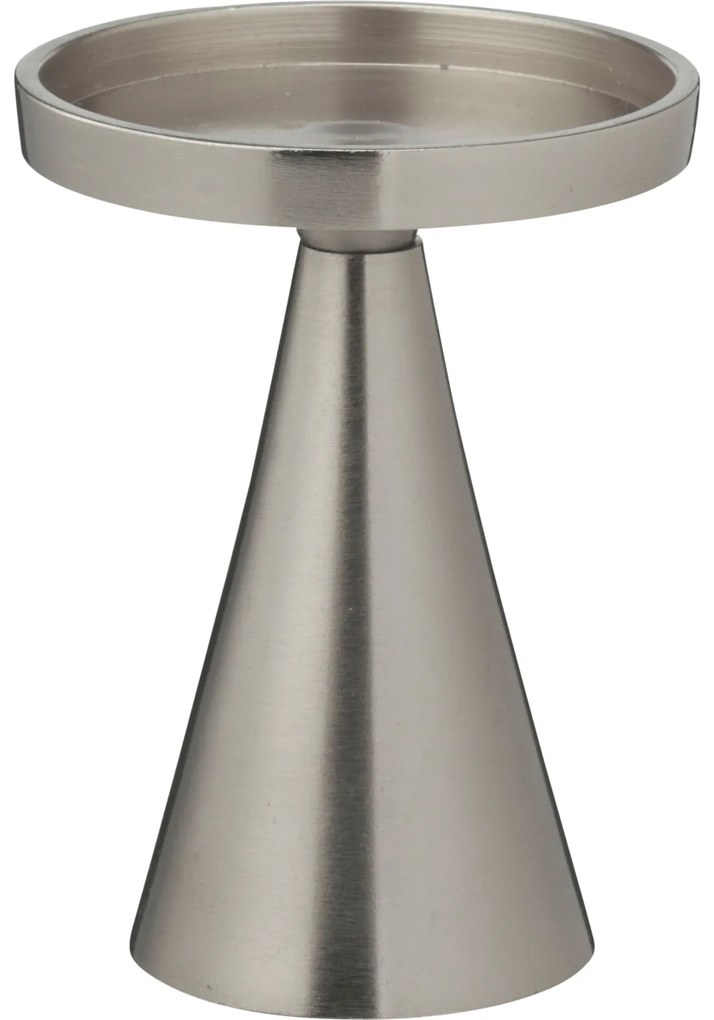 Świecznik dekoracyjny, srebrny, 13 cm