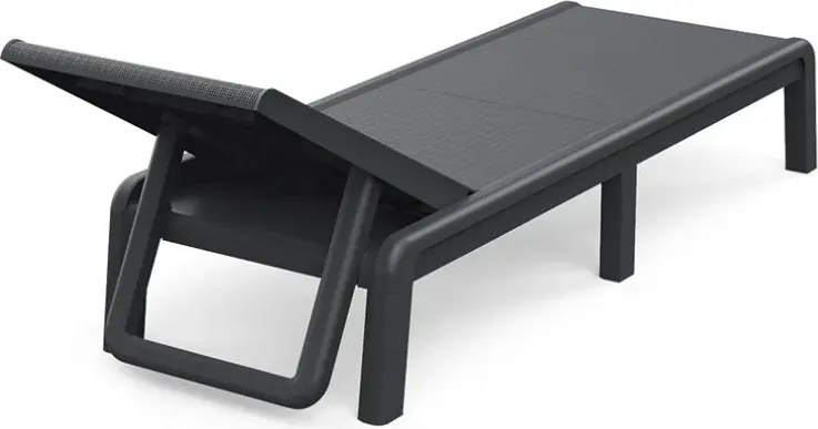 Grafitowy leżak tarasowy składany M5-H81