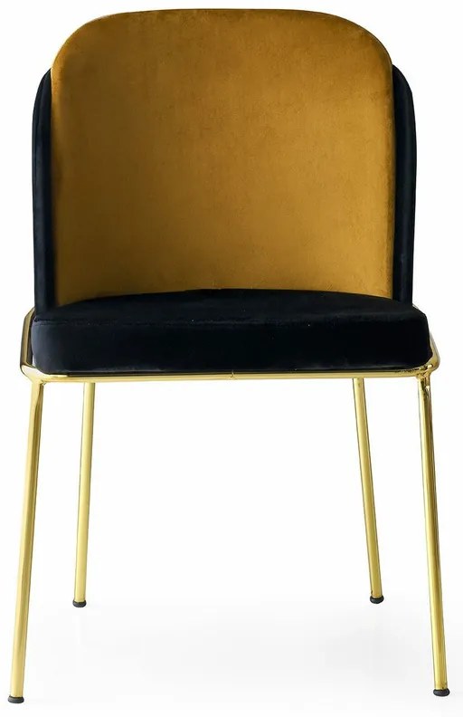 Zestaw krzeseł do jadalni Dore Gold and Gold, 4 szt., 4 szt.