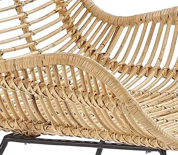 Rattanowy fotel ażurowy uszak H1-L38