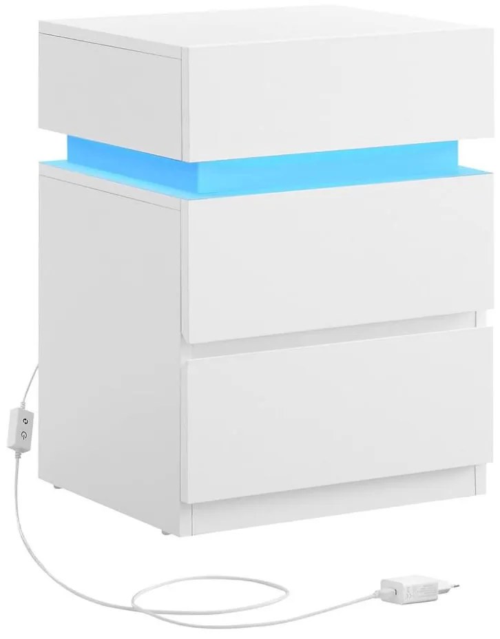 Szafka nocna SMARTIE z podświetleniem, biała