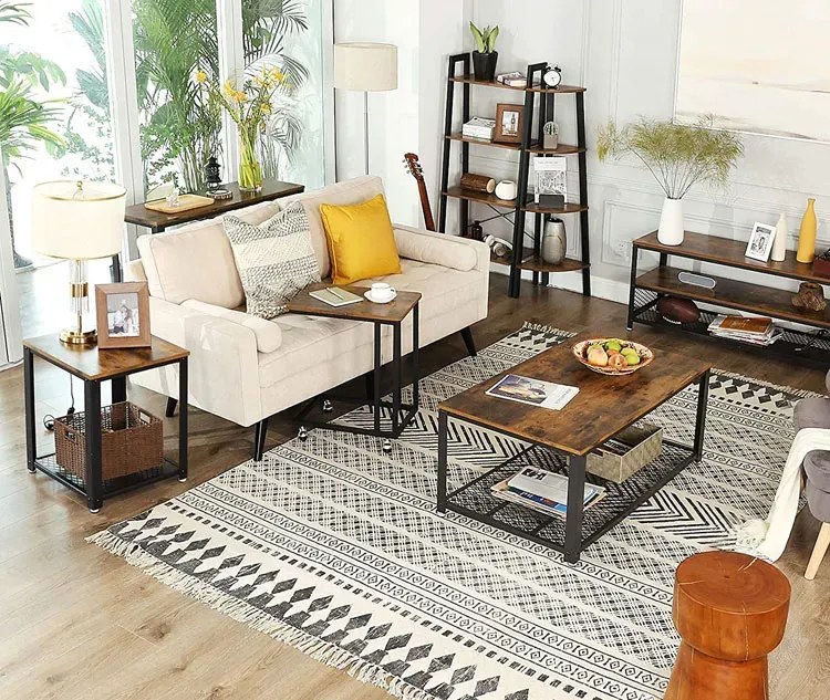 Industrialna konsola z metalową półką C4-L59