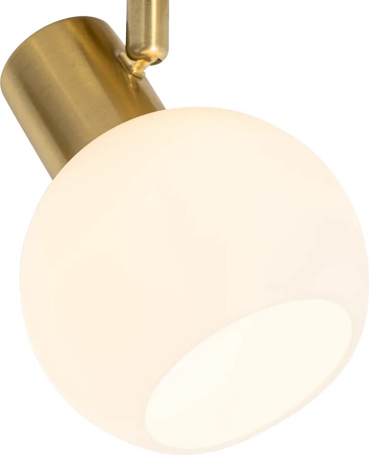 Reflektor art deco złoty z opalowym szkłem regulowany - Anouk