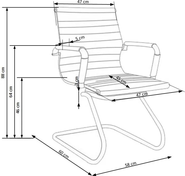 Fotel biurowy na płozach Prestige Skid
