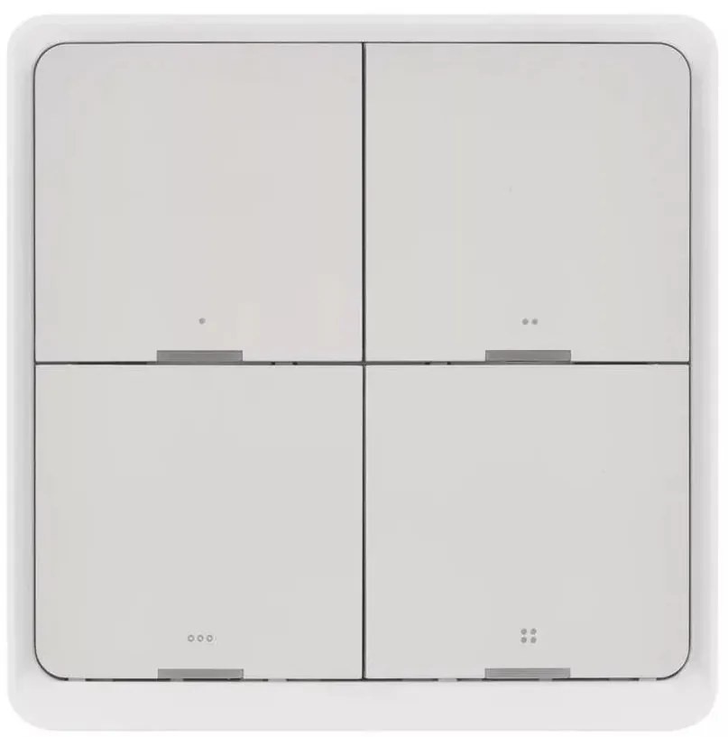Wyłącznik 4-przyciskowy GoSmart 1xCR2430 Tuya biały