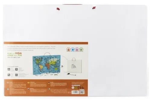 Viga 2w1 tablica edukacyjna z magnetyczną mapą świata montessori