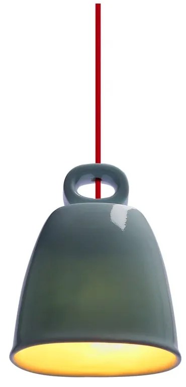 Niebieska lampa wisząca z ceramicznym kloszem Sewilla – Candellux Lighting