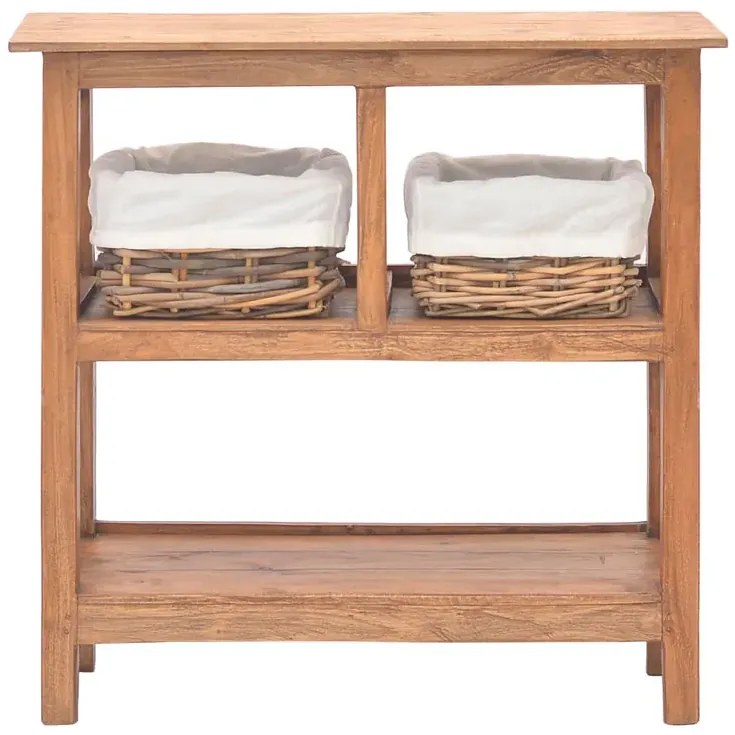 Drewniana konsola z koszami Z6-L08