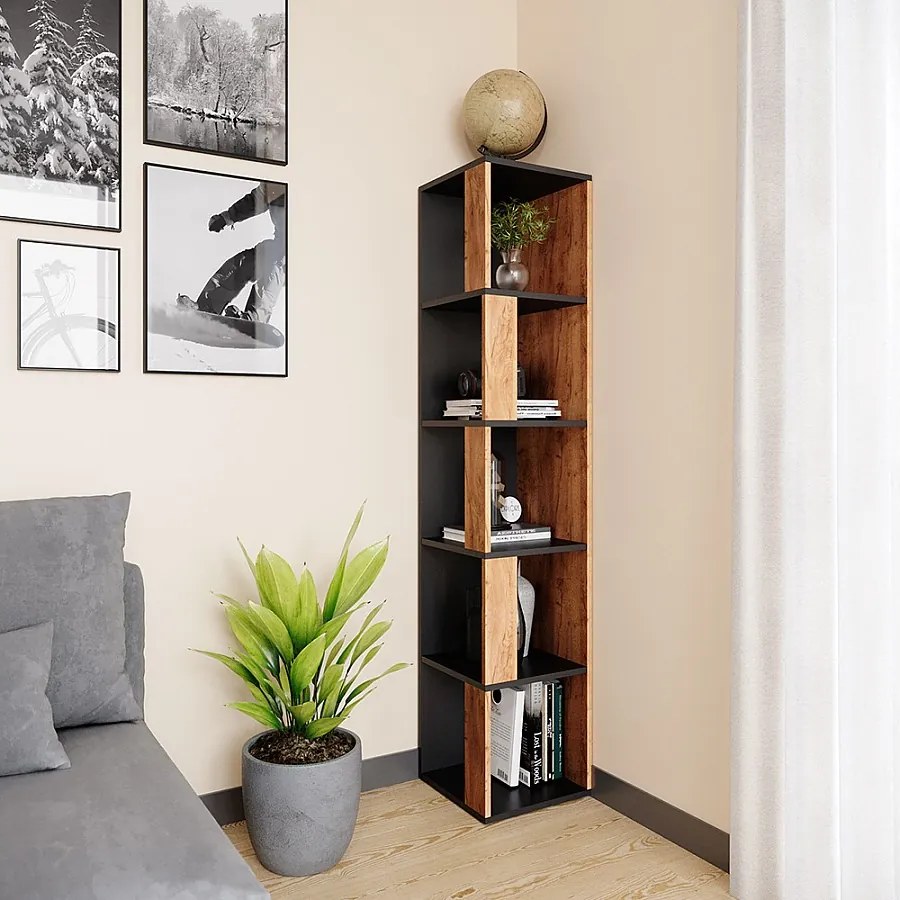 Półka narożna złoty dąb energetyczny 33.3x33.3x162.2 lio