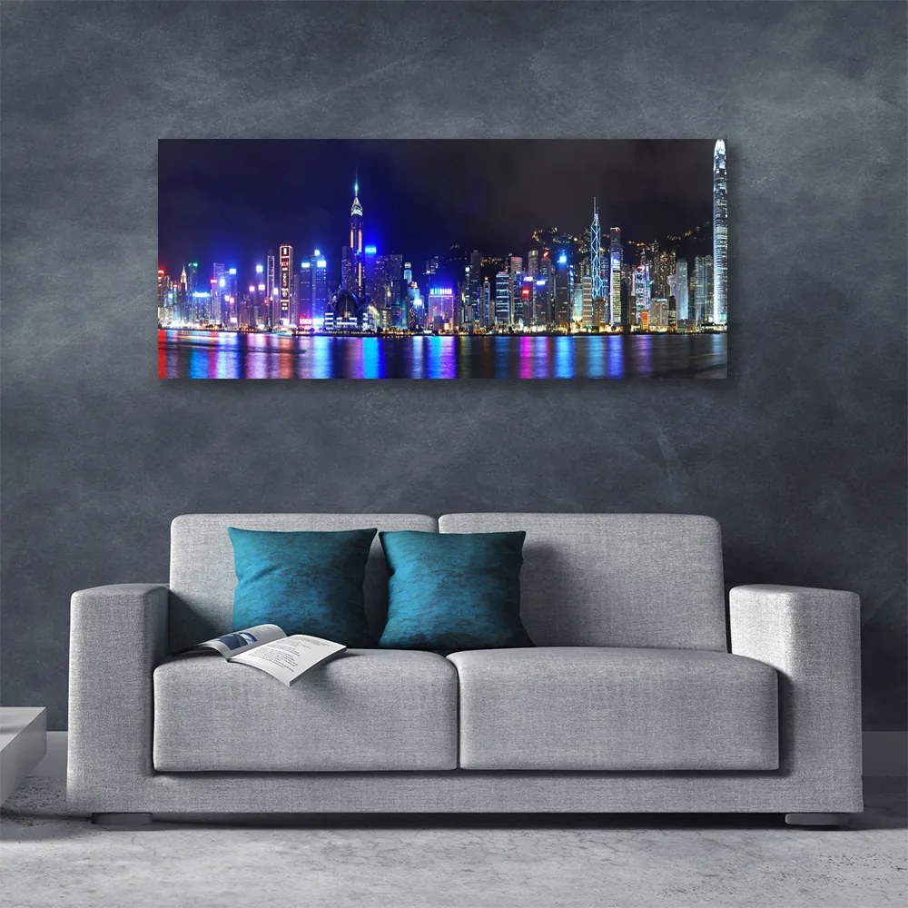 Duży obraz na płótnie Światła Nocnej Metropolii