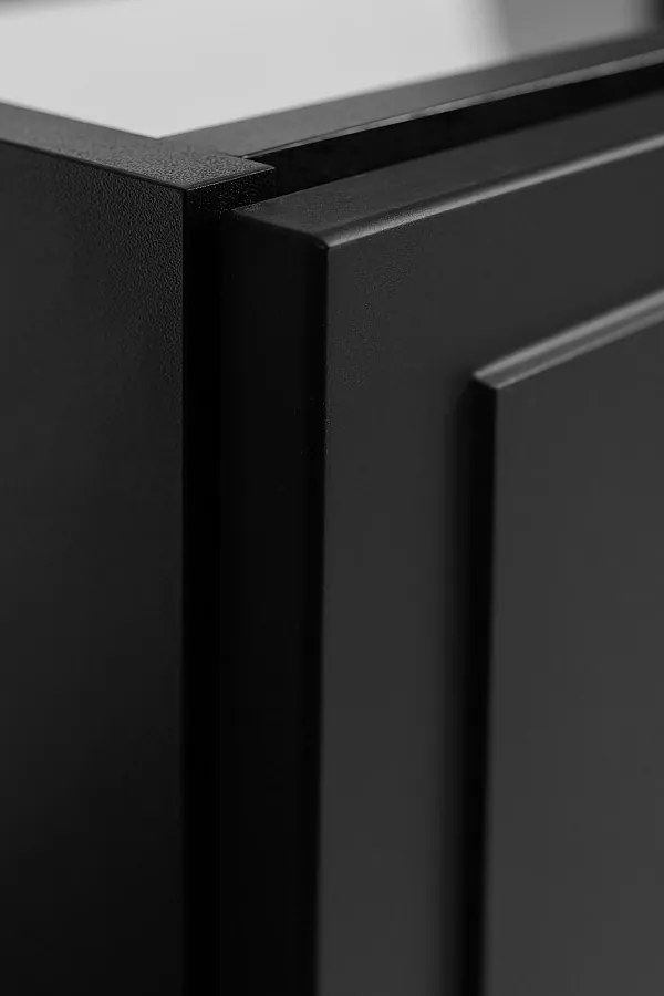 Szafka podumywalkowa w stylu klasycznym, czarna, 160 (2 x 80) x 57 x 46 cm