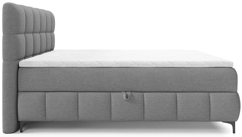 Szare tapicerowane łóżko kontynentalne 5 rozmiarów S6-Z70