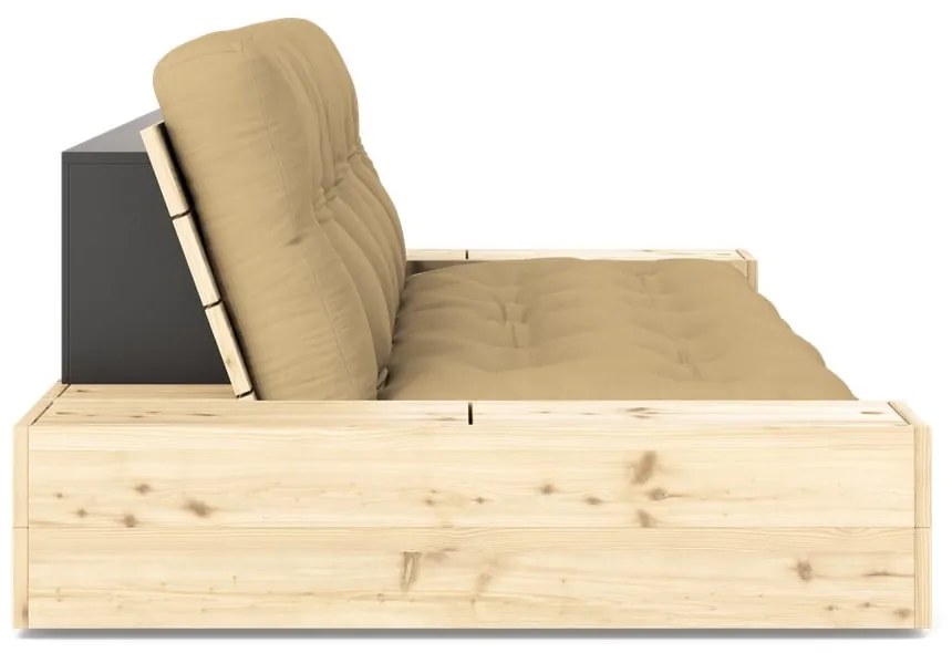 Musztardowa rozkładana sofa 244 cm Base – Karup Design