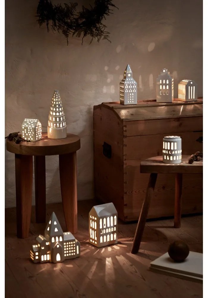 Ceramiczny świecznik na świeczkę typu tealight Urbania Lighthouse Church Tower – Kähler Design