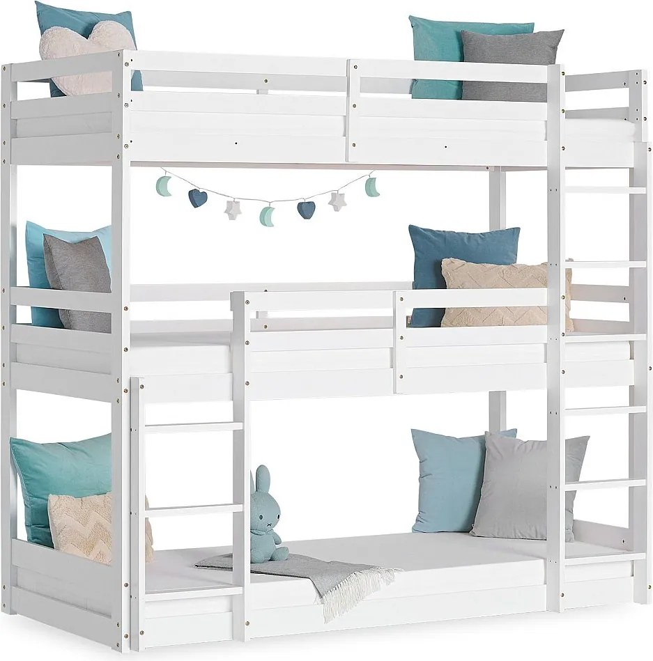 Łóżko dziecięce 90x200 cm białe