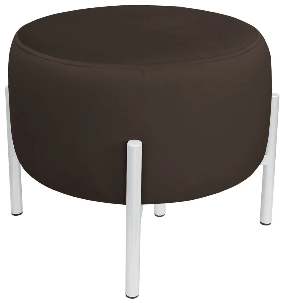 Pufa OLA LOFT ławka podnóżek metal biała MG05