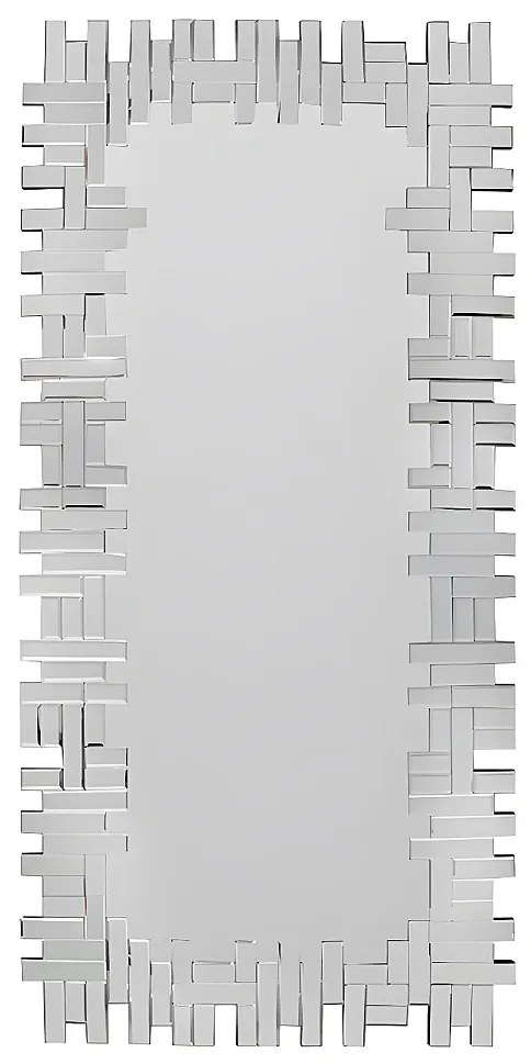 Lustro ścienne LOLA 120 × 2 × 57 cm – stal nierdzewna i MDF – kolor srebrny