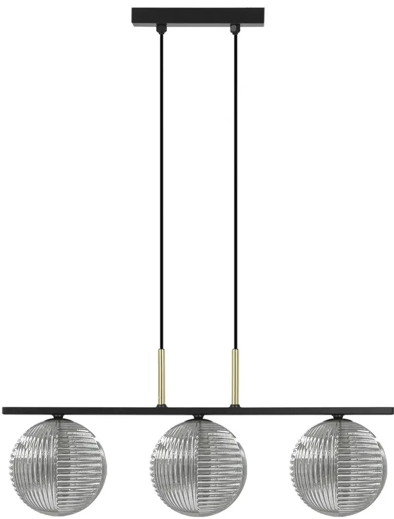 Trzyramienna lampa sufitowa szklana H9-Z28