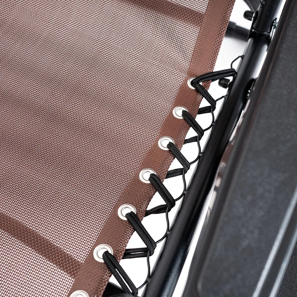 4Home Ogrodowe krzesło leżakowe Relax, brązowy