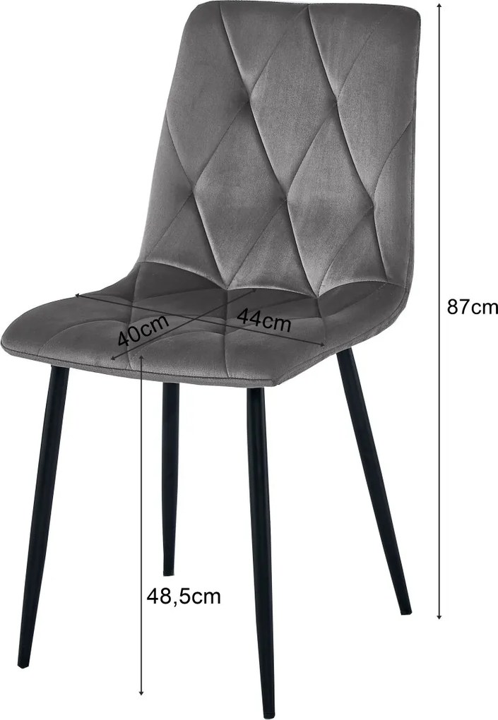 Jasnoszare krzesło do jadalni LIBRA