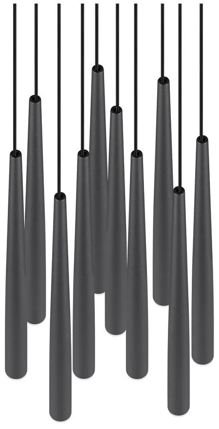Czarna lampa wisząca LED ø 30 cm Cala – Trio Select