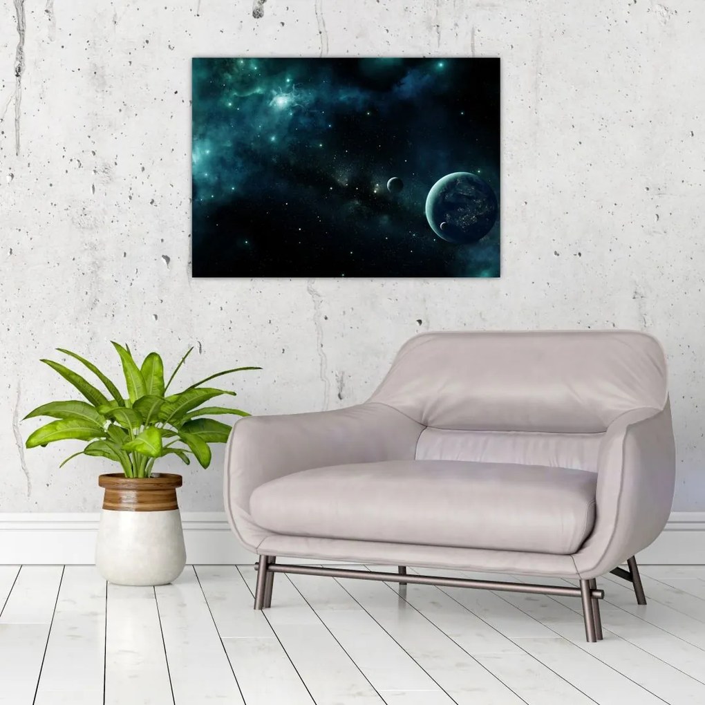 Obraz na szkle - Życie w kosmosie (70x50 cm)
