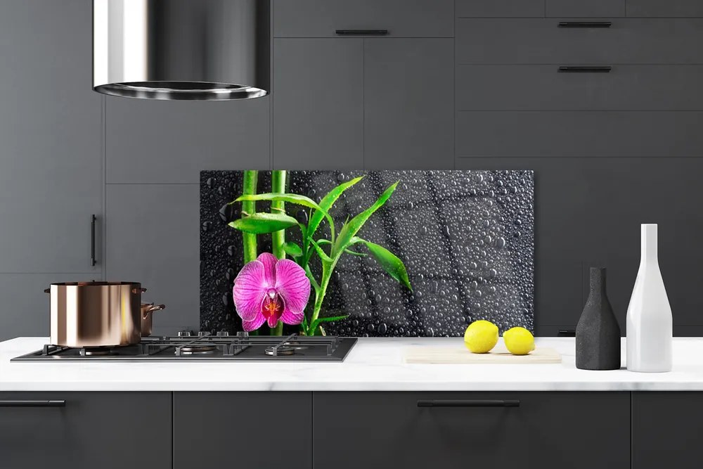 Szkło Ozdobne do Kuchni Bambus I Rosa O Poranku