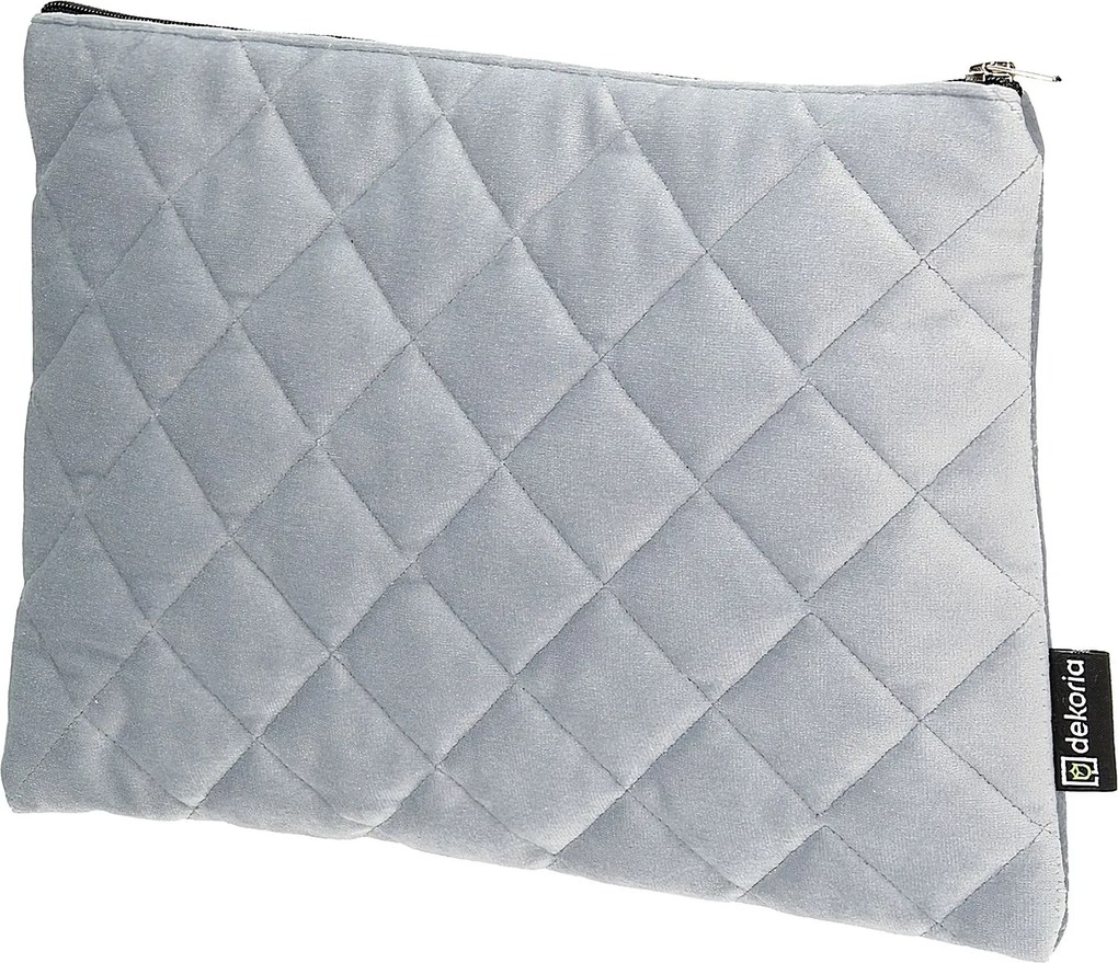 Etui na tablet Velvet kolor szary tkanina połyskliwa, welwetowa