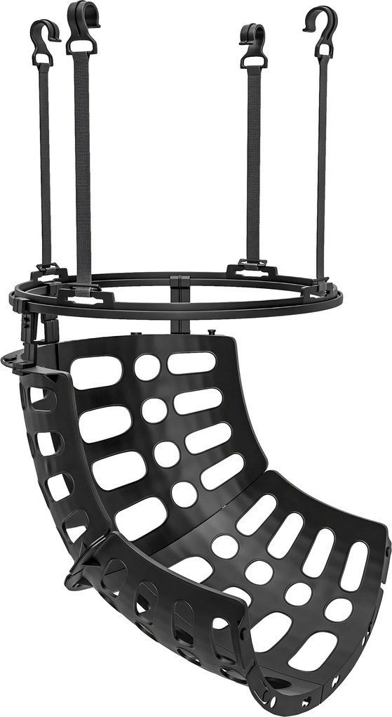 SPORTNOW Rebounder do koszykówki, regulowana wysokość, obrót 360°, Plastik, 35,6Dł x 35,6S x 75,5W cm, Czarny