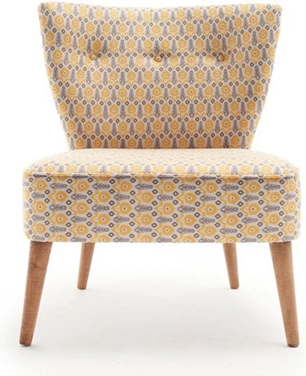 Fotel – 65x80x65 cm – Różowy – Drewno i poliester