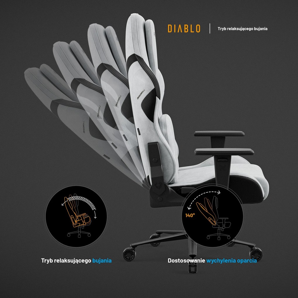 Fotel gamingowy Diablo X.One Prime, Normal Size, Nightwolf Moon