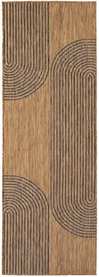 Czarny/brązowy chodnik odpowiedni na zewnątrz 80x250 cm Mira 1453 – Ayyildiz Carpets