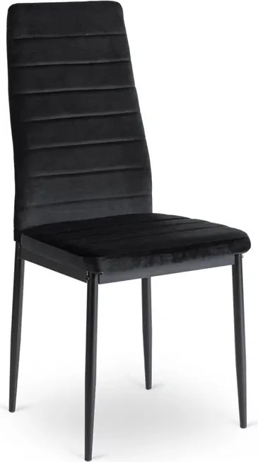 Zestaw Stół Rozkładany SKUBI 120-160 cm Dąb Craft/Czarny i 4 Krzesła NARIS Czarne
