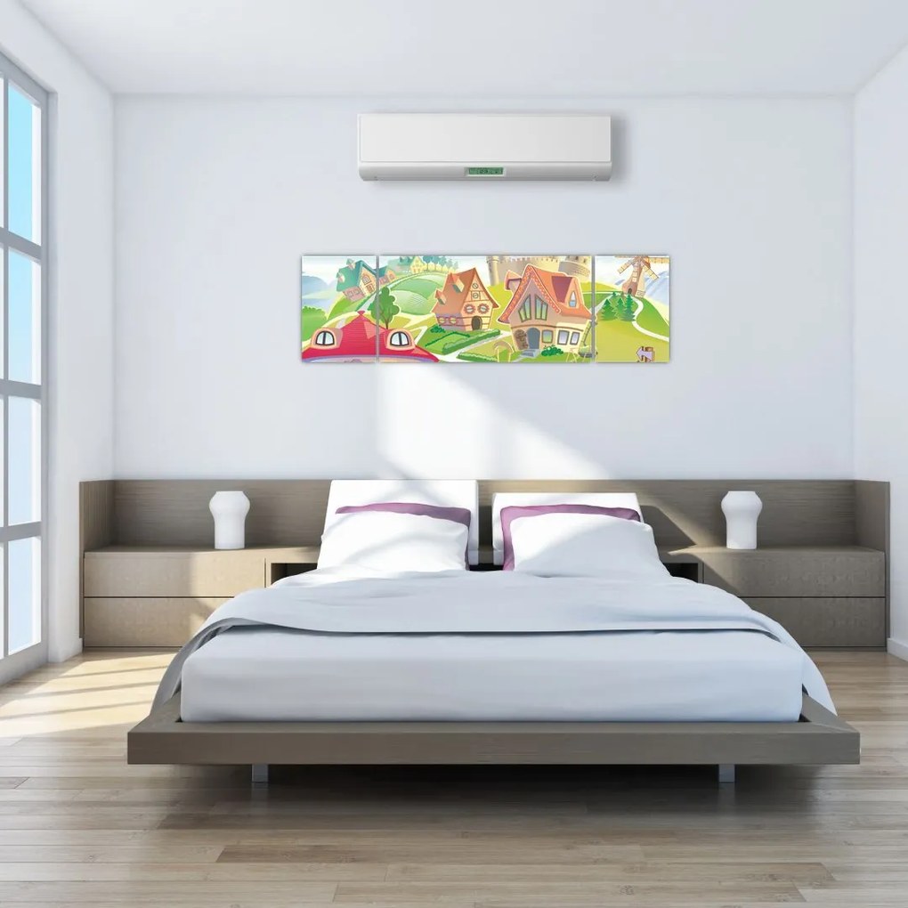 Obraz - Kolorowe miasteczko (170x50 cm)