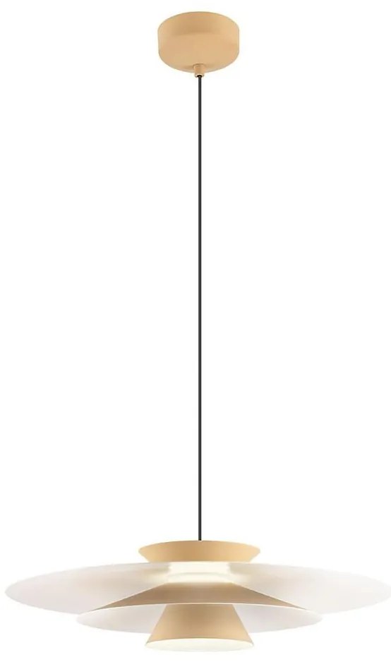 Redo 01-3003 - Lampa wisząca na przewodzie FARGO LED/16,5W/230V śr. 50 cm beżowa/biała