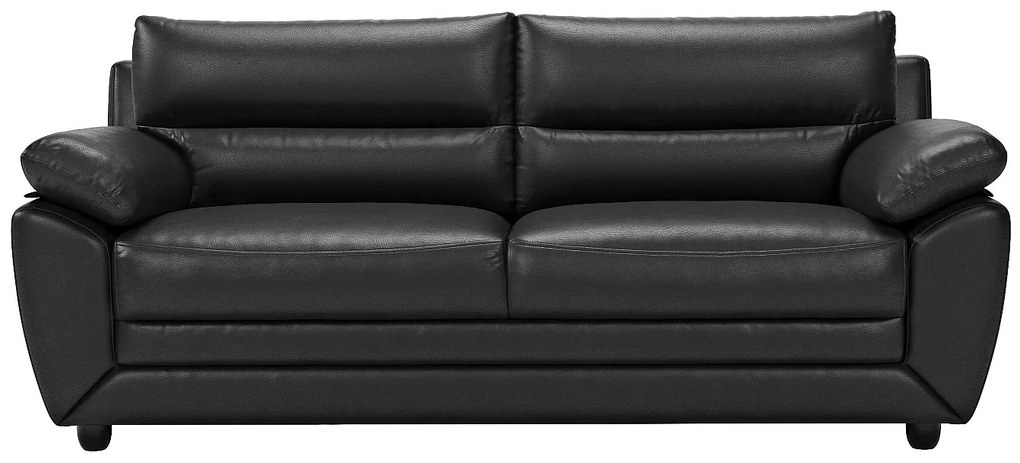 Kanapa 3-osobowa MANOA z ekoskóry - Czarny