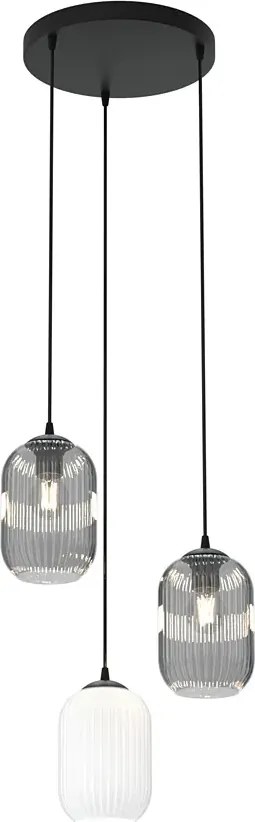 Nowoczesna lampa wisząca ze szklanymi kloszami - 12X D163 N3-D46