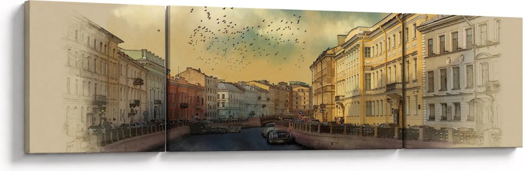Obraz - Rzeka Mojka, Sankt Petersburg, Rosja (170x50 cm)