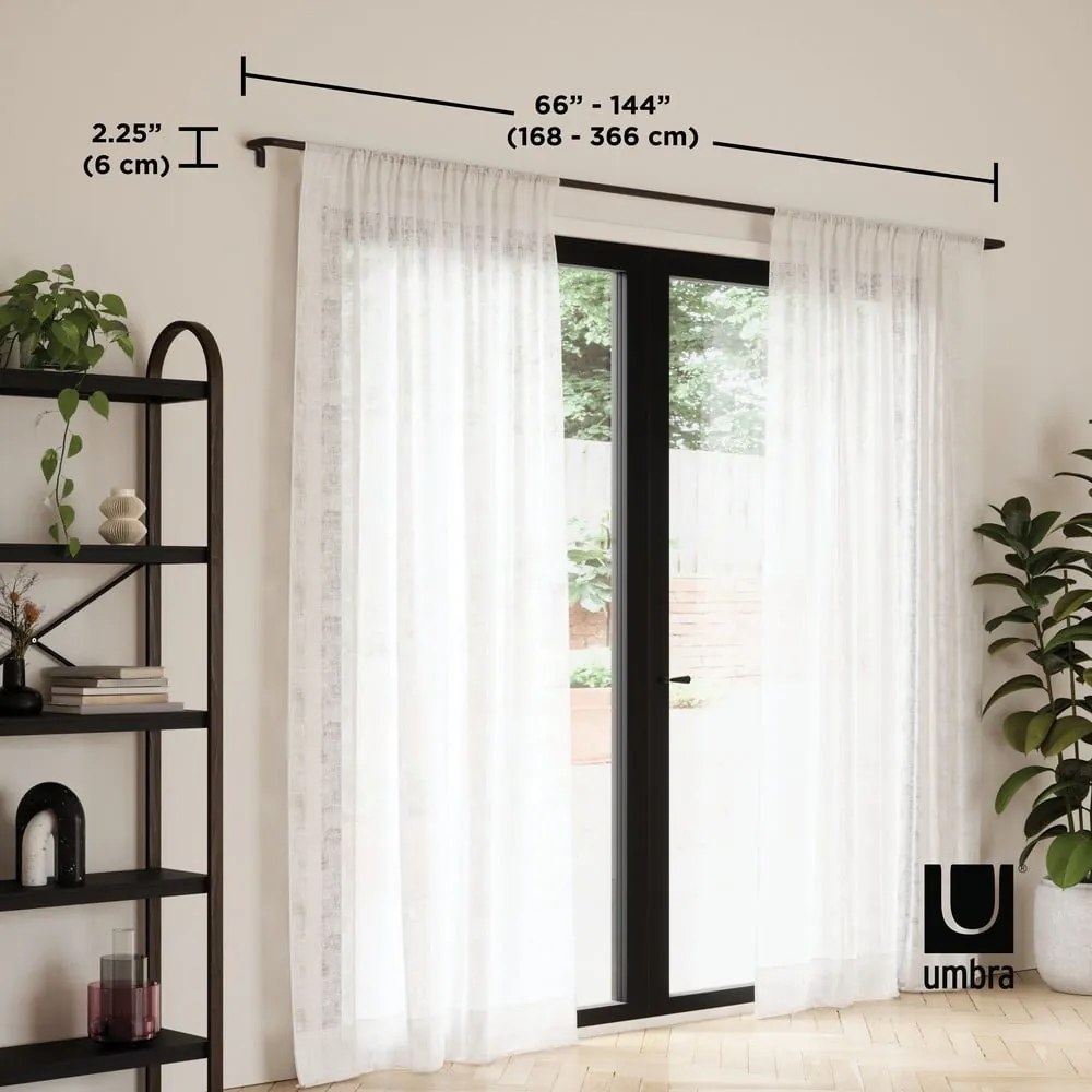 Stalowy regulowany karnisz 168 - 365 cm Twilight – Umbra
