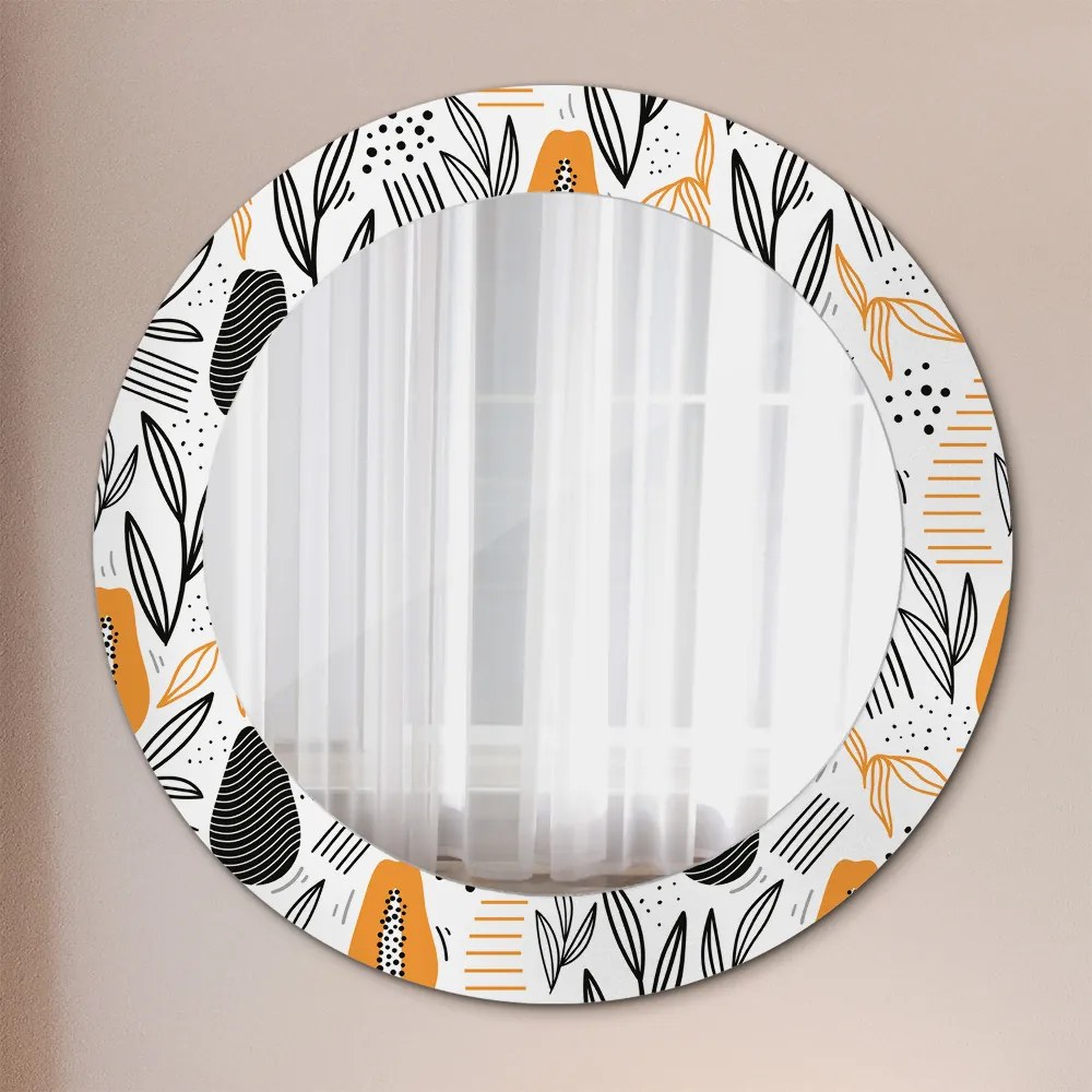 Lustro dekoracyjne okrągłe Wzór papai