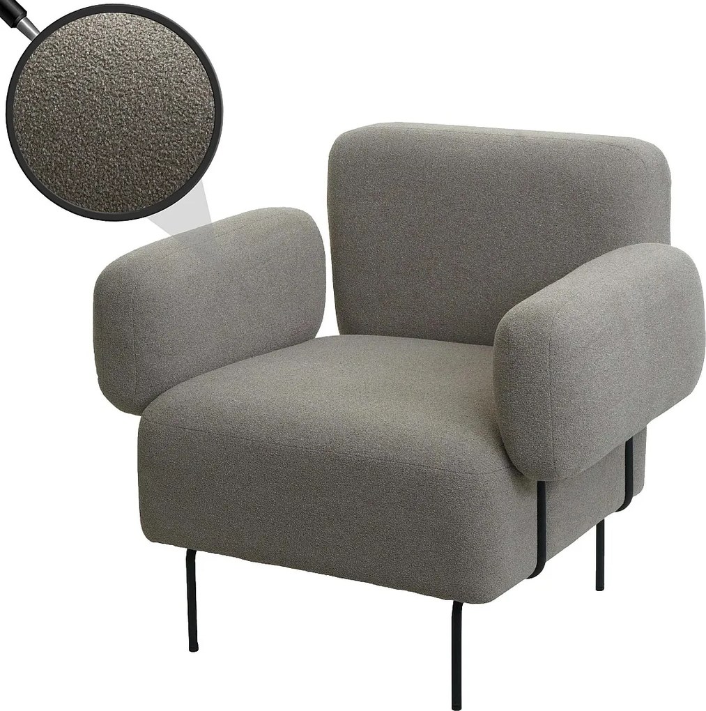 Fotel wypoczynkowy MCW-L83,  szary